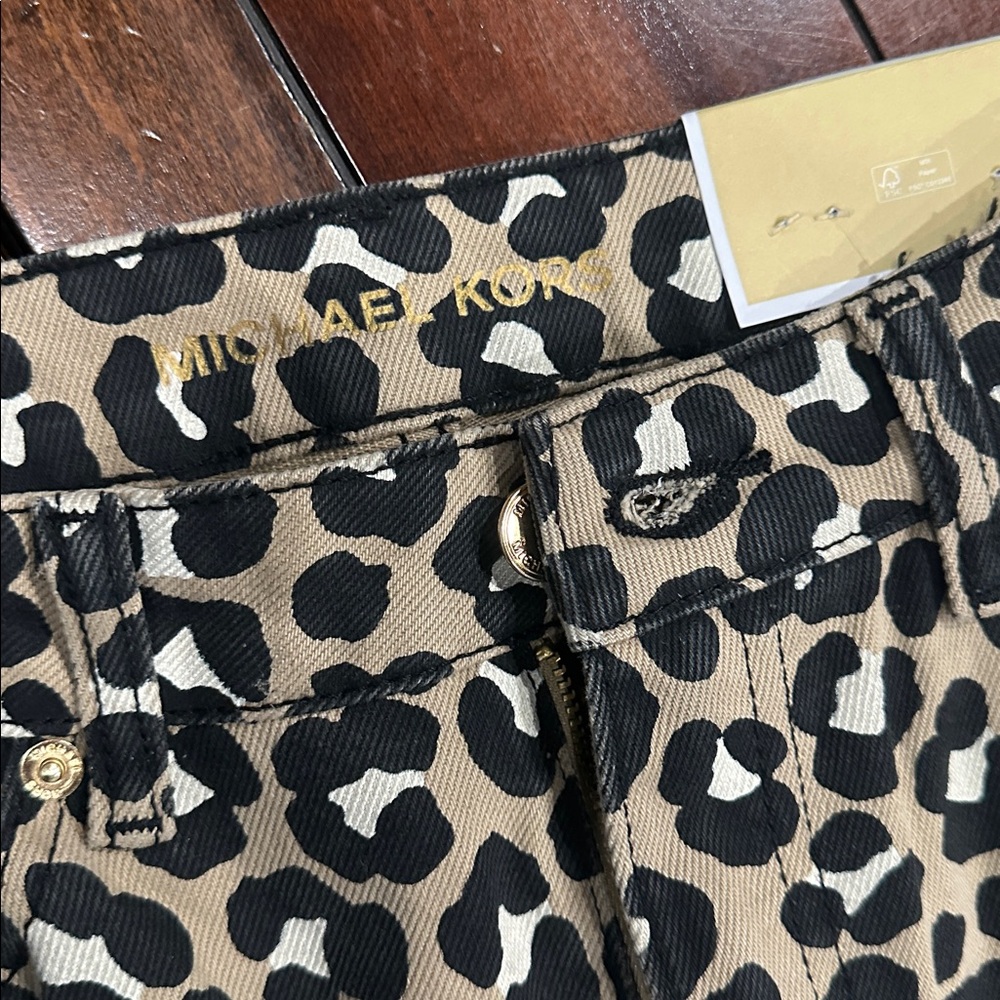 Michael Kors Leopard Print Ankle Jeans - Picture 5 of 6